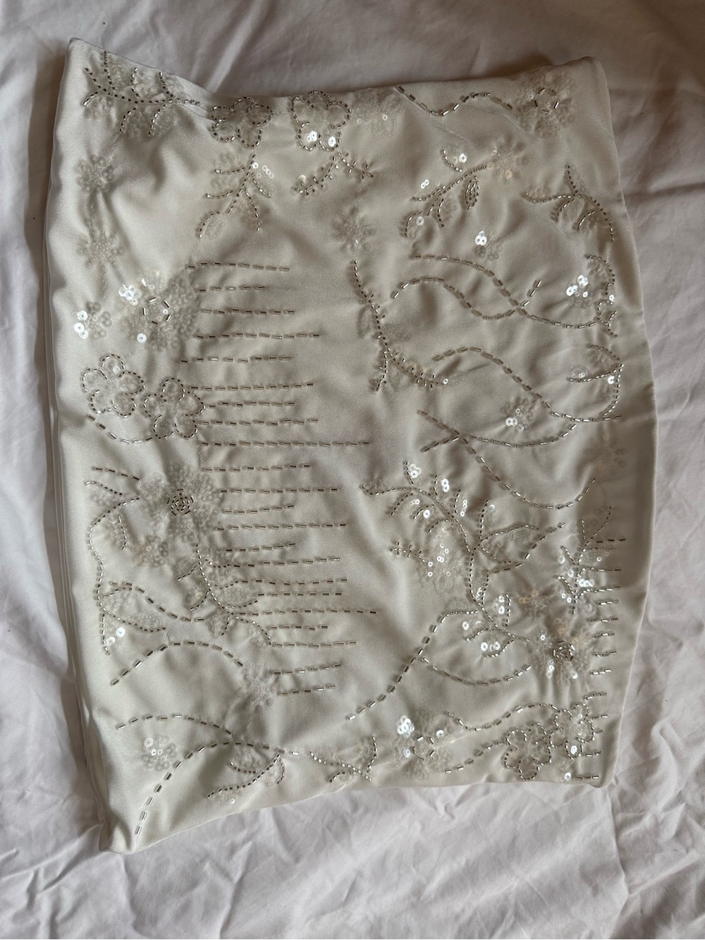 Urban Planet White Sequin Embellished Crop Top